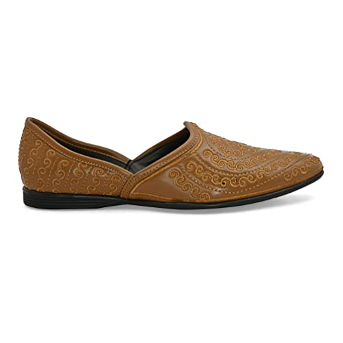 Image of San Frissco Men Faux Leather Atlantis Cherry Mojaris