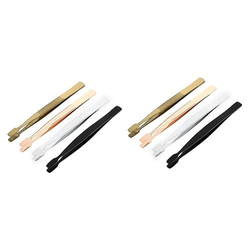 LALAFINA Philately Stamp Collecting Tongs 8 Pcs Philatelic Dot for Crafting Stamp Tweezer Pin Clipper Pointed Stickers Large for Grabbing Stamps Tongs Extra Nail Stainless Steel