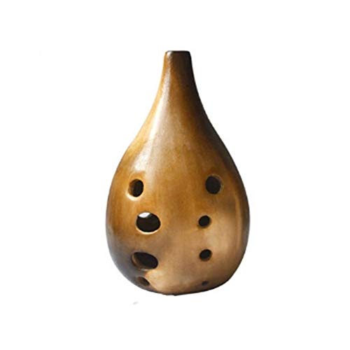 Ocarina Musical Instrument 10 Agujero de Estudiantes de Gama Media M, Simple y Exquisito diseo, Principiante Profesional Jugando Ocarina (Color : Light Coffee)