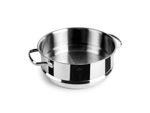 Cuscusera Inox – Fabricada en acero inoxidable, diámetro de 24 cm, adecuada para cocinar al vapor y preparar cuscús.