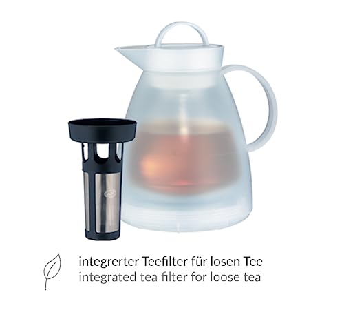 Alfi Isolierkanne Dan Tea Kunststoff 1,0 l, Weiß