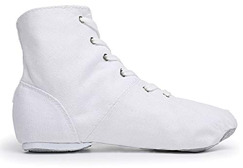 Image of Canvas Jazz Dance Boots Ballet Dancing Sneakers for Adult Men Women (5 /35，White