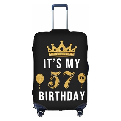 Travel Luggage Cover It‘s My 57th Birthday Fashion Washable Baggage Suitcase Protector Fit For Luggage Medium