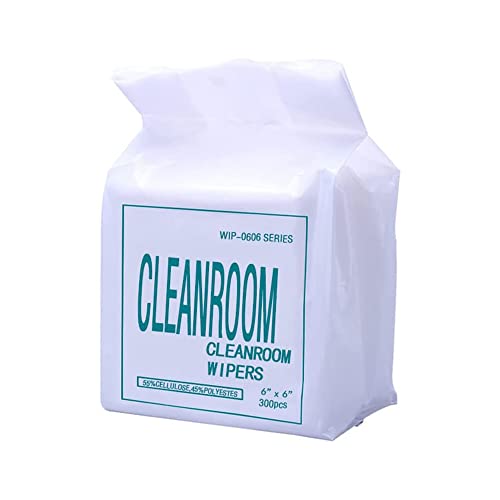 Image of Cleanroom Wipes Paper 6 inch x 6 inch(Bag of 300 Pcs) Nonwoven Wipers Cellulose /Polyester Blend for Lab, Electronics, Pharmaceutical, Printing and Semiconductor Industries