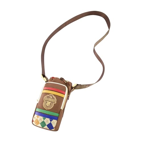 Harry Potter Water Bottle Holder, Hogwarts Quidditch Crossbody Sling Carrier Bag with Adjustable Shoulder Strap, 25 oz, Multi3