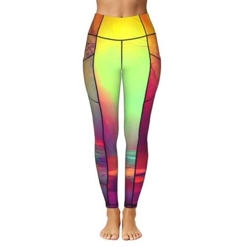 Leggings con estampado para mujer elásticos y transpirables para ejercicio 2