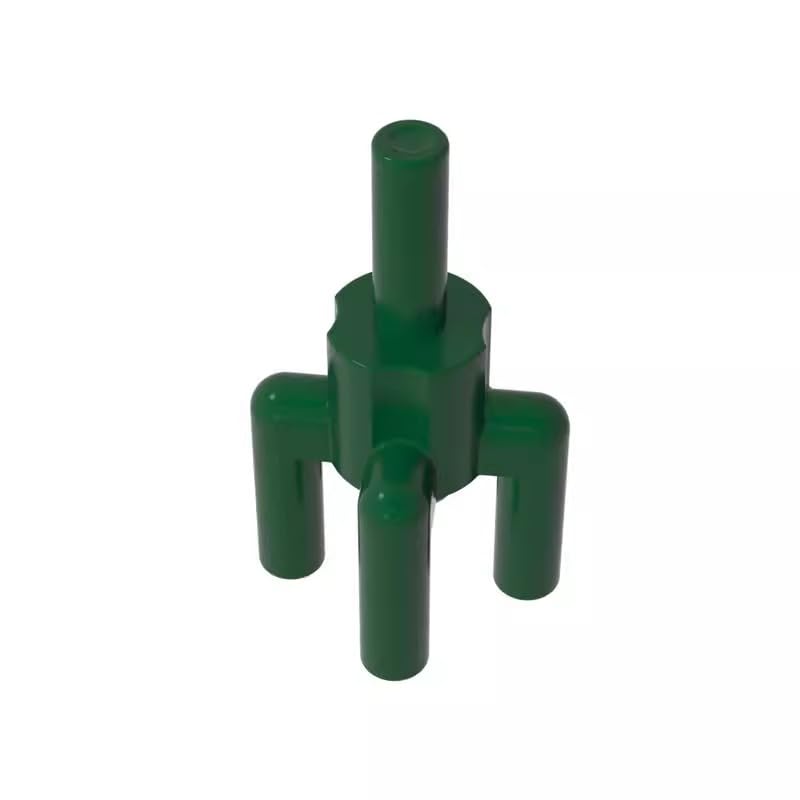 2566 Ornaments Plant, Palm Tree Top, 4 Top Bars, 1 Bottom Bar 50 Pieces GDS-1217 Compatible with Lego Building Blocks Color:Dark Green — image 1