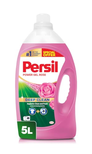 Persil Gel Liquid Laundry Detergent With Deep Clean Technology Rose 5L [Amazon Exclusive]