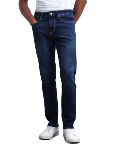 Image of Flying Machine Men's Slim Tapered Fit Jeans| Solid | Mid Rise | Stretchable | Jeans for Man