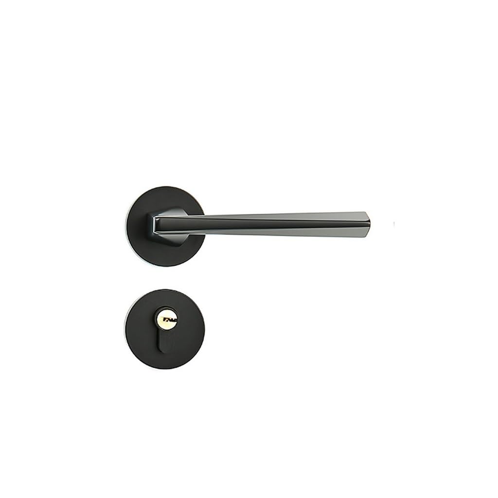 MOBYGKFY Indoor Silent Magnetic Locks Bedroom Door Anti-Theft Split Wooden Handle