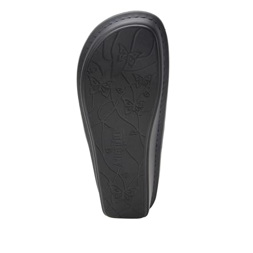 Image of Alegria Women's Brigid Leather Moc Toe Open Back Clog with Heel Cup