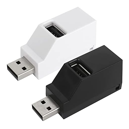 Boisbresil 2PCS Hub USB 2.0, Mini Hub USB Port Multi USB Port USB Multiple pour PC USB Splitter 2.0 Adaptateur de Hub USB Compatible avec Windows, Mac, Linux (4.7*1.8*2.3cm)