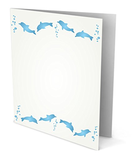 Mini Dolphins - 16.5 x 4cm - Reusable Sea Ocean Nautical Seashore Reef Wall Stencil Template - Image 4