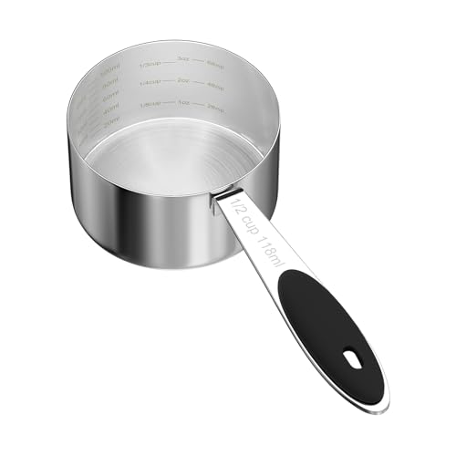 1PCS 1/2CUP(118ml) Dog Cat Food Scoop, Measuring Cup with Inner Scale
