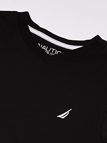 Nautica Big Boys' Short Sleeve Strait V-Neck T-Shirt, Black Night, 10-12 #TOP1