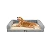 Veehoo Orthopedic Dog Beds for Large Sized Dogs – XL Dog Sofa Bed with Bolsters, Extra Large Pet Couch Bed with Removable Washable Cover & Nonslip Bottom, Cream