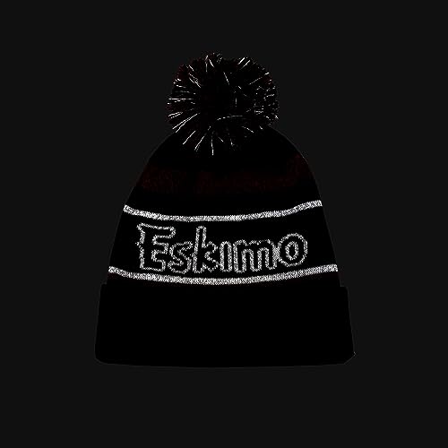Bonnet Eskimo noir standard à pompons en taille unique pour adulte
