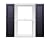 Polaris Homeside Raised Panel Vinyl Shutters (1 Pair) 14-1/2in. x 59in. - 050 Black