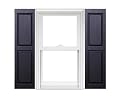 Polaris Homeside Raised Panel Vinyl Shutters (1 Pair) 14-1/2in. x 59in. - 050 Black