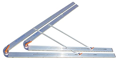 Rabo Verstellbarer Bauwinkel, Zusammenklappbar, Stufenlos Von 0-120° Einstellbar, Rastung Bei 15/30/45/60/90/120°, Zweifache Klemmung, Justierbare Horizontallibelle, Schenkellänge 100 Cm