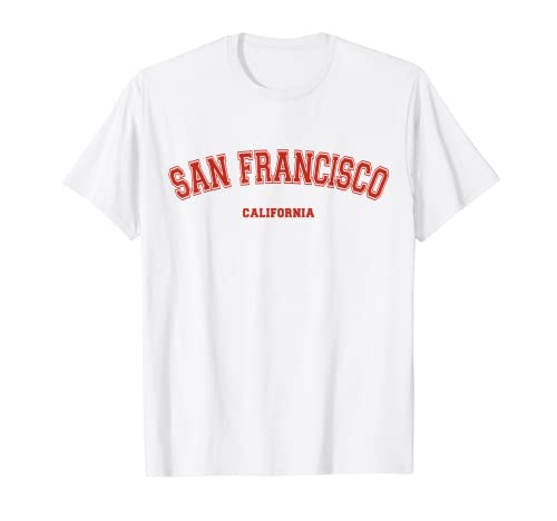 San Francisco California CA Lettre rouge sur San Francisco T-Shirt
