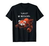Red panda cute lazy animal To do list T-Shirt