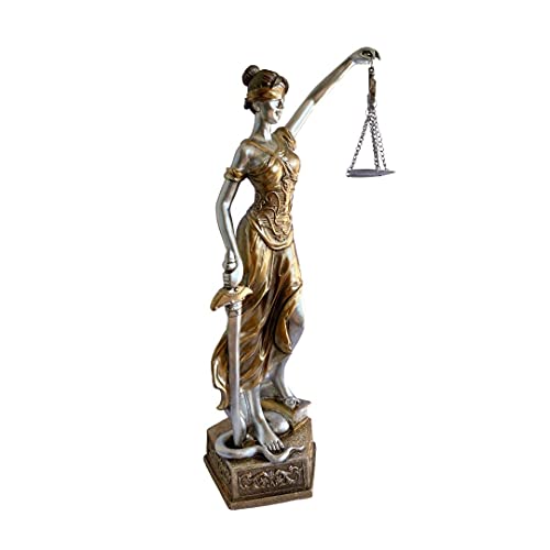 Estátua Deusa Da Justiça Símbolo Direito Themis 42 Cm