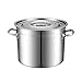 HOTTHWXX Marmites, Marmite Traiteur de Grande capacité, Casserole Couverte en Acier Inoxydable à Trois Couches, Convient à diverses Sources de Chaleur (Size : 39.5cm*26cm(30L))