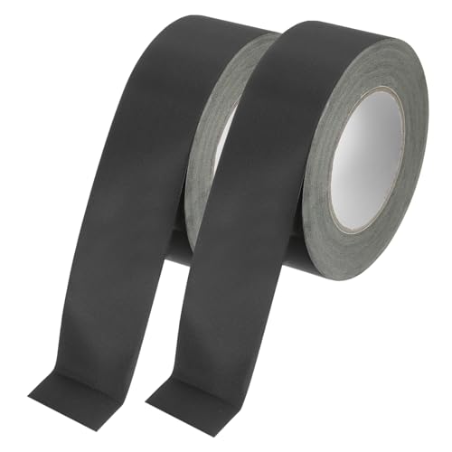 Image of MECCANIXITY Insulating Acetate Cloth Adhesive Tape, 2in x 98ft Black Electrical Heat Resistant Fabric Tape with Paper for Laptop Electric Automotive Guitar Repair Wire Harness, 2Pcs