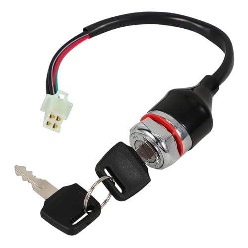 Interruptor de encendido con llave para scooter ATV moto y cables de repuesto