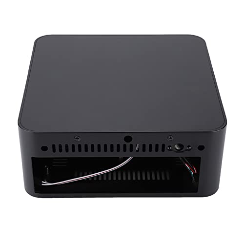 Acouto Caja de Computadora ITX Caja HTPC de Computadora PC a 3 5 Mm Glaseado 3 ITX de de Aluminio HTPC Mini Mini para (USB2.0)