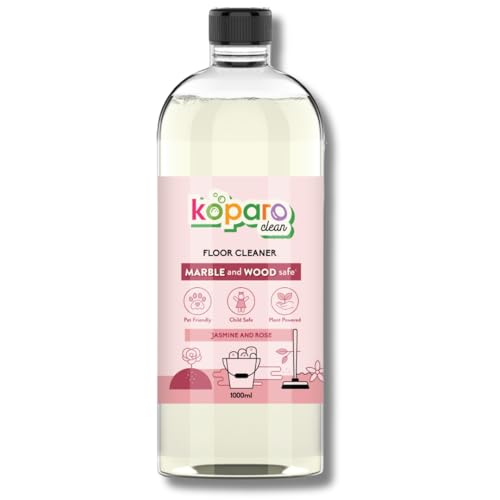 Koparo Natural Disinfectant Floor Cleaner Liquid | 1000ml | Jasmine Fragrance | Tile & Marble Cleaner | Eco-friendly & Non-Toxic | Skin Safe, Baby Safe & Pet Friendly
