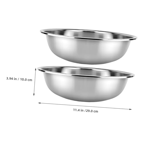 BESPORTBLE 2pz Tazones Grandes de Acero Inoxidable 30cm miniatura 2