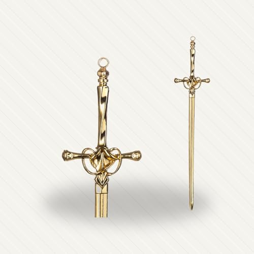 Horquillas de espada dorada 14k y negro pack de 2 pasadores de pelo estilo bruja Wicca para mujer 5