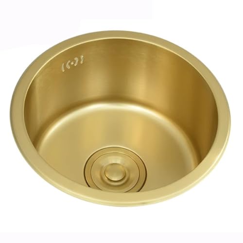 Évier de cuisine à une cuve pour îlot central, modèle rond compact en inox
