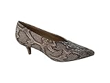  Escarpins Nicole en Cuir Beige imprimées Python (36 EU)