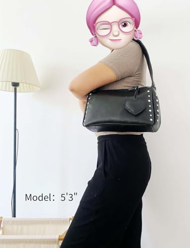 Image of Studded Purses Y2k Shoulder Bag Vintage Leather Punk Handbag Grunge