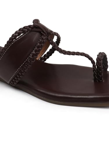 Image of SilverArrow Women's Glintique Fashion Sandals|Braid Strap Style Open Back Flats |Casual Wear