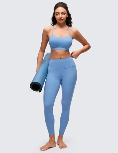Image of CRZ YOGA Butterluxe Y Back Sports Bras | Light Support, Removable Pads, Yoga, Extremely Soft, Scoop Neck, Spaghetti Strap, for Women