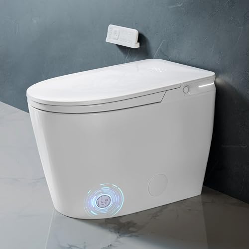 Image of Luxury Smart Toilet with Bidet Built in, Auto Open Close, Foam Shield