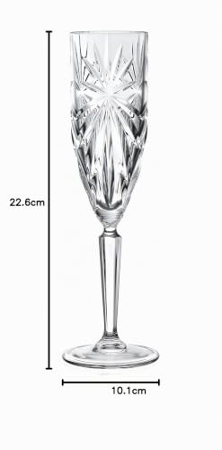 Foto von RCR 26327020006 Oasis sektflöten, Champagne Flöten/Prosecco Gläser, sektglas Set von 6 Champagnergläser, 160ml kristallklare Sektgläser, spülmaschinenfest kristallgläser, Hochzeits/Geburtstage glas