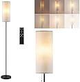 Floor Lamp for Living Room, Modern Standing Lamps with Lampshade, Minimalist Tall Lamp with Chain Switch for Living Room, LED Bulb Included (Beige Shade-Remote Bulb)