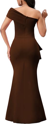 Image of Formal Dresses for Women Evening Party Elelgant Mermaid Cocktail Floor Length Prom Long Dress with Zipper