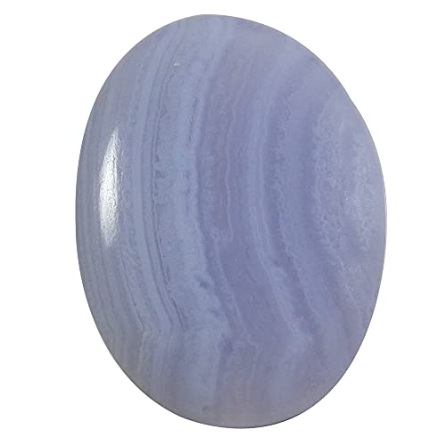Agate bleue en dentelle naturelle 15,7 ct, cabochon ovale pour création bijoux et lithothérapie