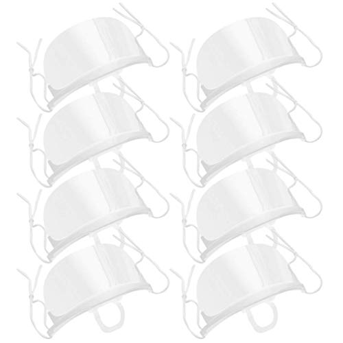 Preisvergleich Produktbild MINASAN 10 StückGesichtsschutz mit Visier Transparent Gesichtsschild Augenschutz für Küche Outdoor Draußen Reisen Schleifen (schwarz, 14 * 10.5CM)