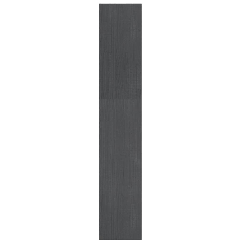 Libreria Divisorio Grigio Legno Massello Pino 100x30x167,5 cm | Scaffale autoportante a giorno multifunzione per soggiorno e studio, struttura stabile con capienti ripiani per libri.