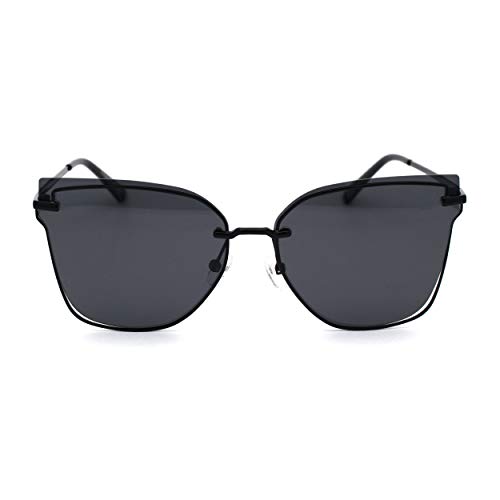 SA106 Womens Polarized CR39 Exposed Lens Edge Horn Rim Sunglasses2