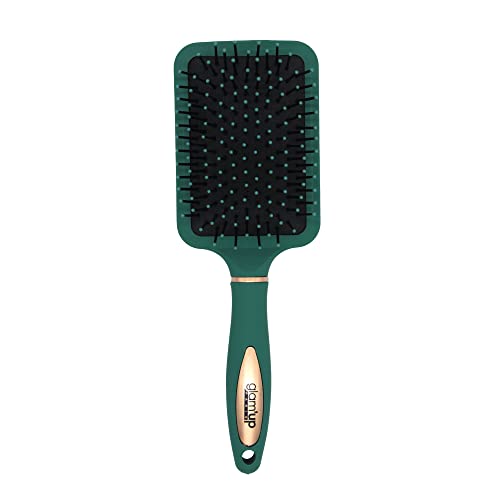 Glam'Up Paris - Brosse à Cheveux Maxi Carré Vert Rose Gold - Brosse à Cheveux Démêlante avec Poignée - Brosse Maxi Modèle à Soufflet Carré 26 x 9 x...
