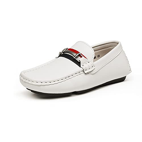 Bruno Marc Boy's Loafer Slip-On Dress Shoes Toddler (1-4 Years) 9 Toddler White