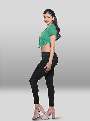 Lyra Cotton Knitted Women's Jeggings with Pockets | Comfortable Stylish Casual Pant | Trendy Slim-Fit Trousers - Pack of 24